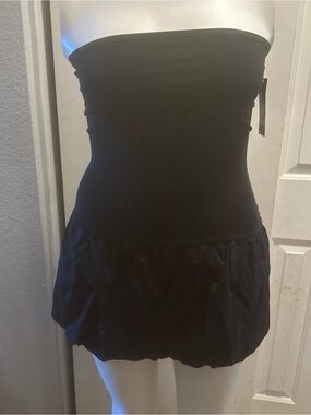 wild fable Black Strapless mini Dress